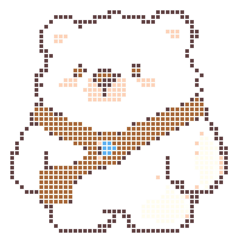 A soft and adorable cartoon white bear carrying a crossbody bag