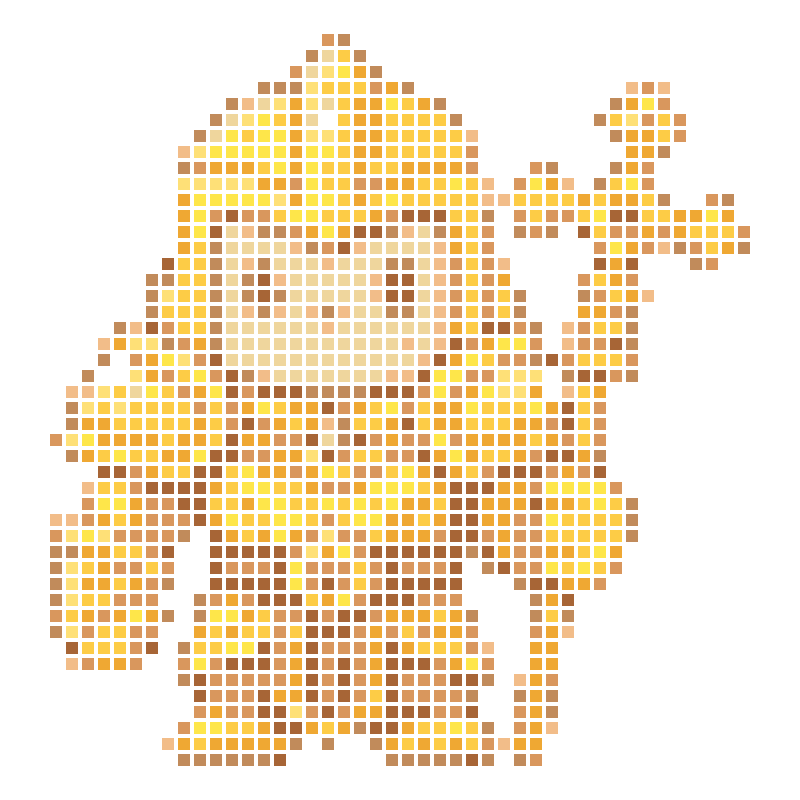 A cute chibi version of the Golden Paladin cartoon character