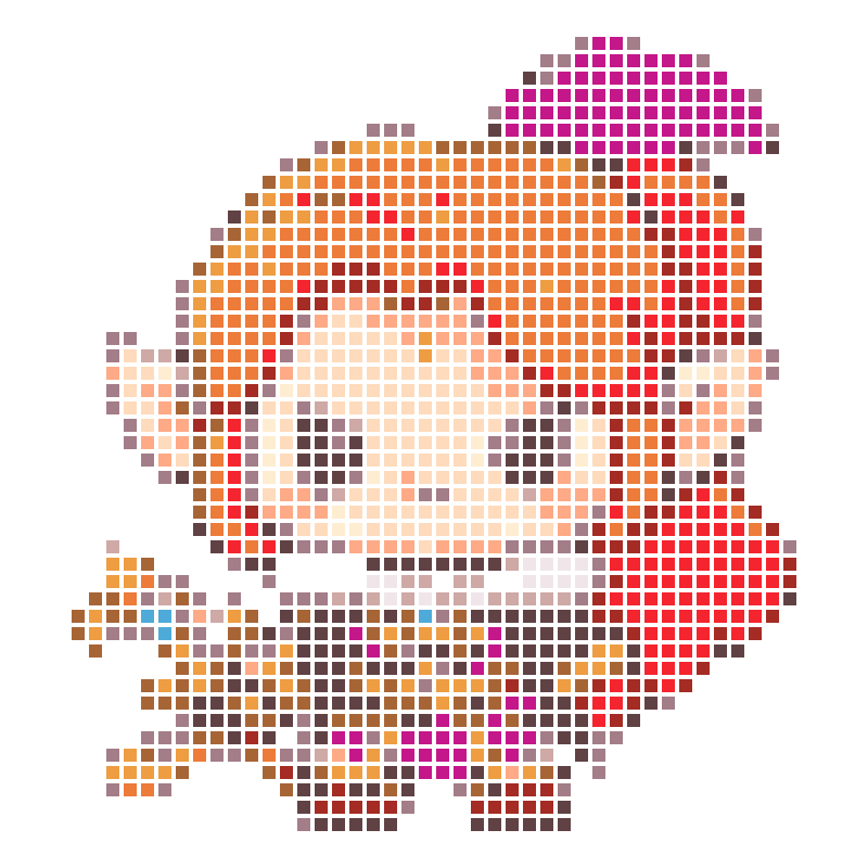 A cute chibi-style scepter-wielding elf noble character