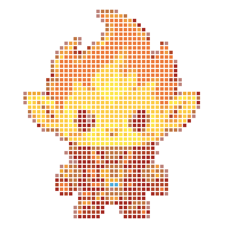 Chibi-style cute fire spirit: a cute little fire spirit clad in armor