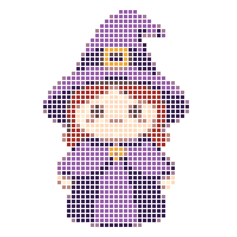 A cute chibi purple little witch