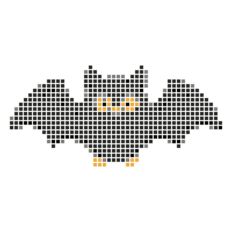 Cute minimalist cartoon little black bat character