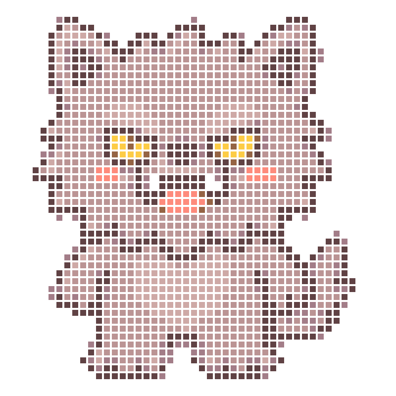 Chibi-style cute cartoon little wolf character