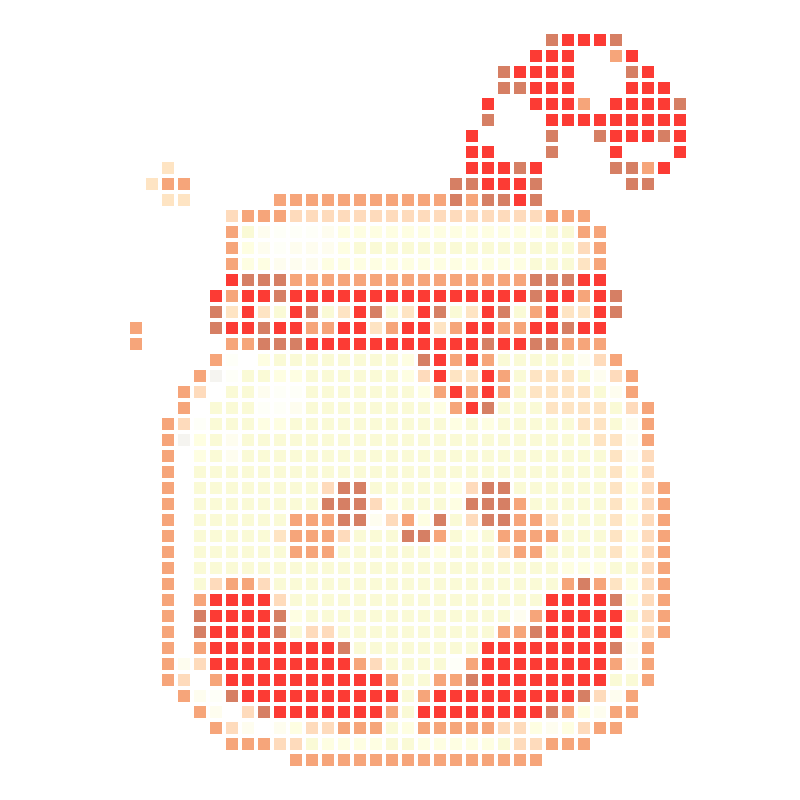 Soft and cute cartoon red bean jar paired with Christmas cane candy