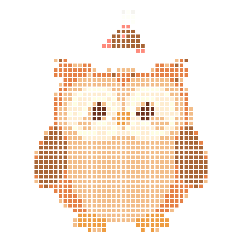 A cute cartoon owl wearing a Christmas hat