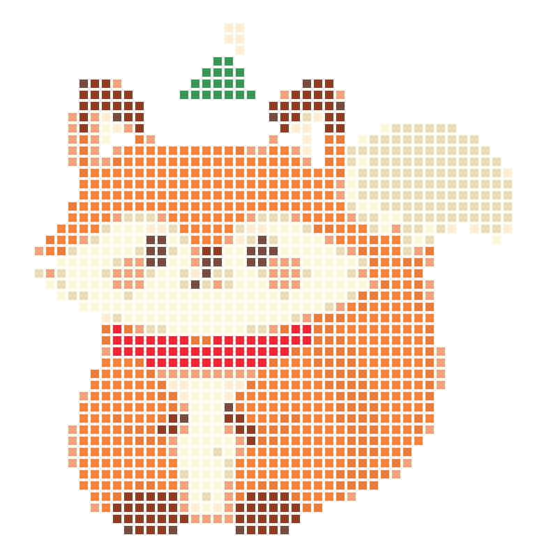 A cute and silly little fox dressed up for Christmas