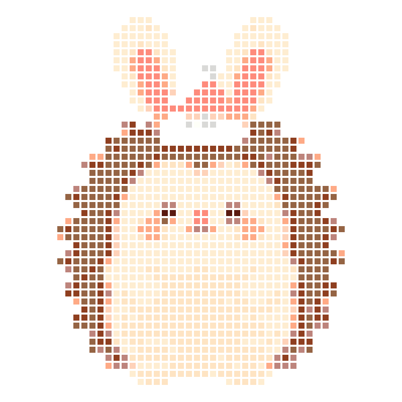 A cute rabbit-eared little hedgehog wearing a Christmas hat