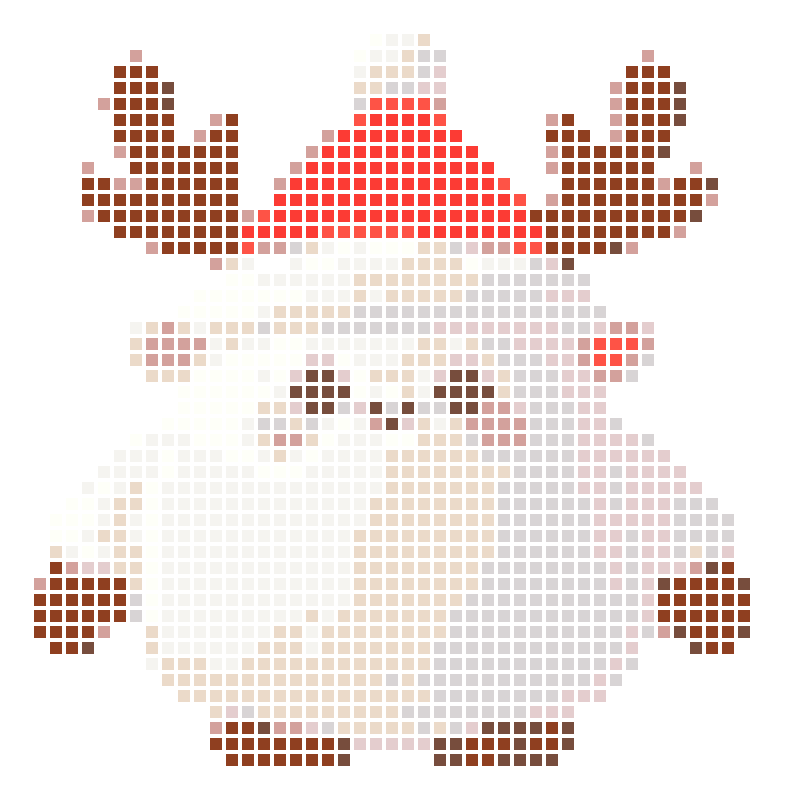 A soft, adorable, round Christmas reindeer plush toy