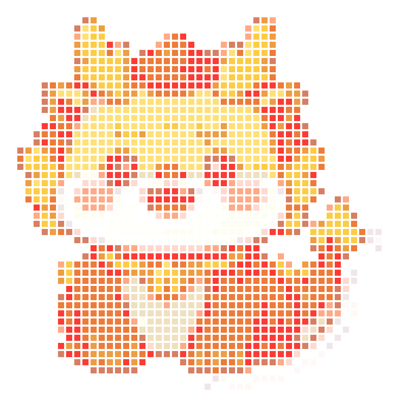 A soft, cute, and festive chibi version of the little golden dragon