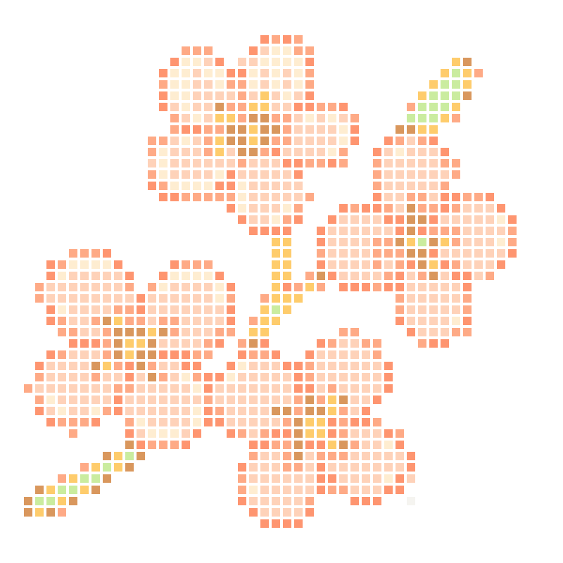 Fresh and cute cartoon pink peach blossom branch illustration
