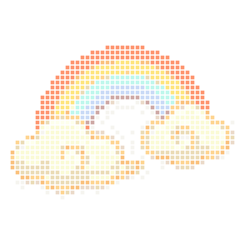 Fresh and cute cartoon rainbow auspicious cloud decoration patterns