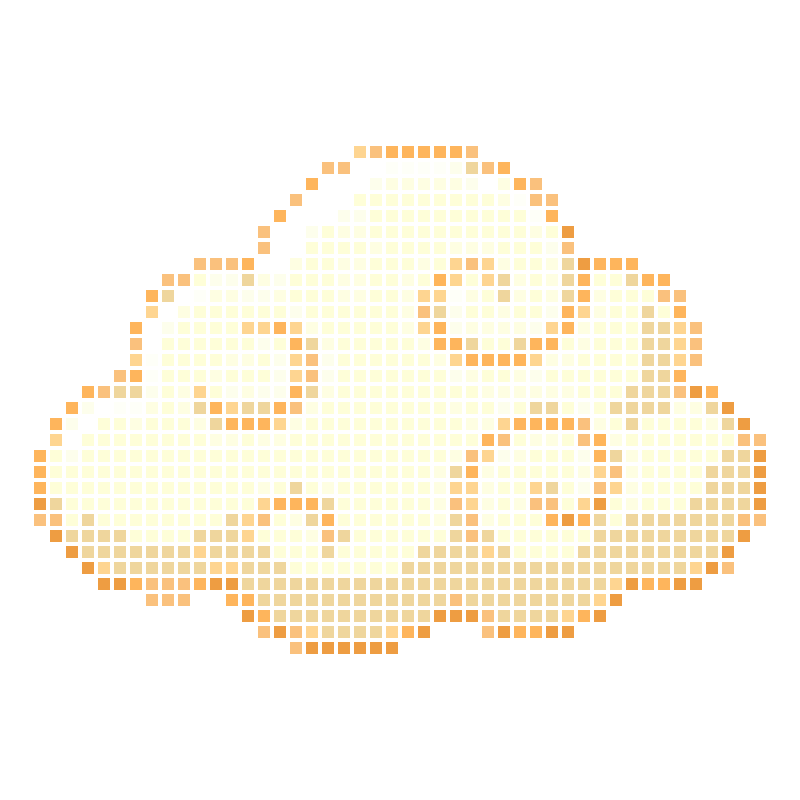 Cartoon-style Chinese auspicious clouds with a rounded and cute shape
