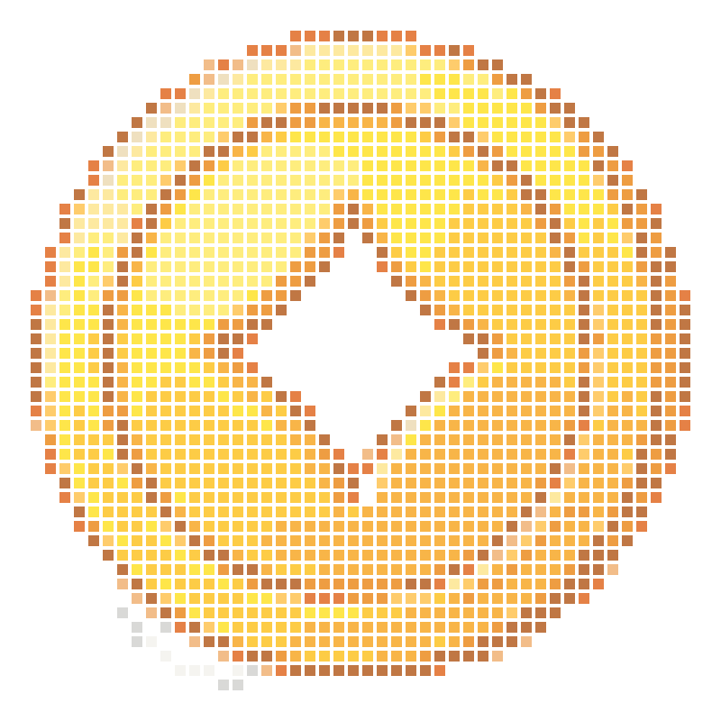 Cartoon-style golden ancient square-hole gold coin icon