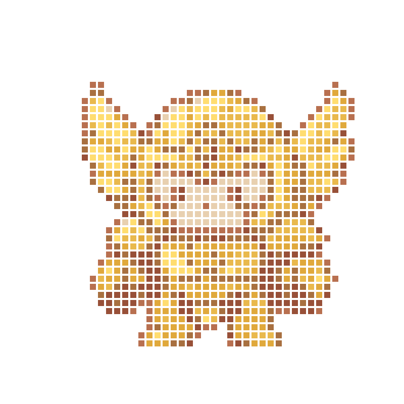Cute chibi-style golden armored warrior cartoon character