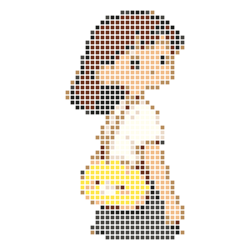 A soft, cute cartoon girl carrying a bear satchel