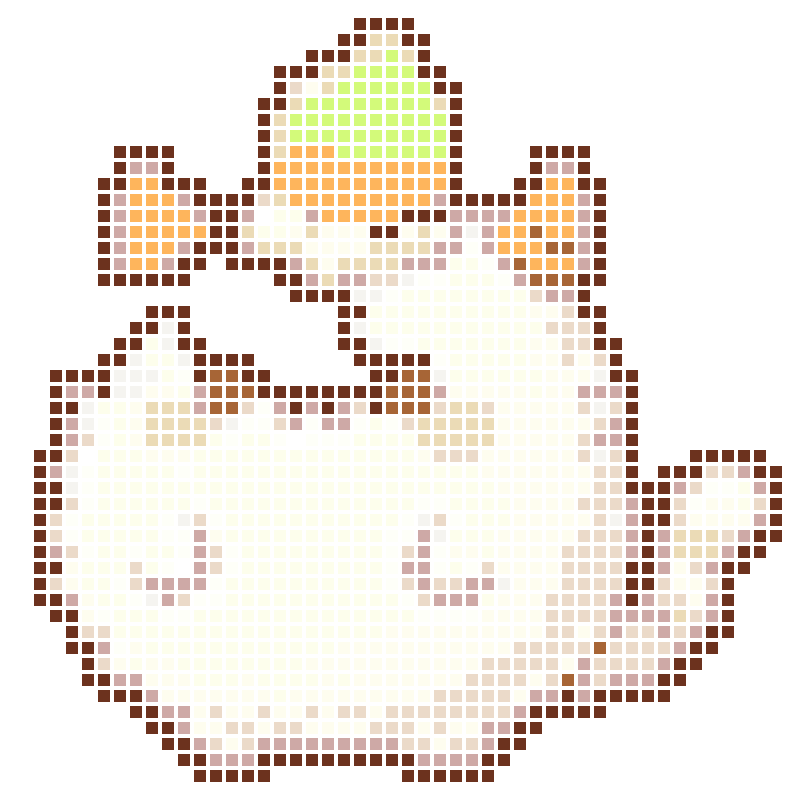 A soft, round, chubby little furry monster with ice cream on his head