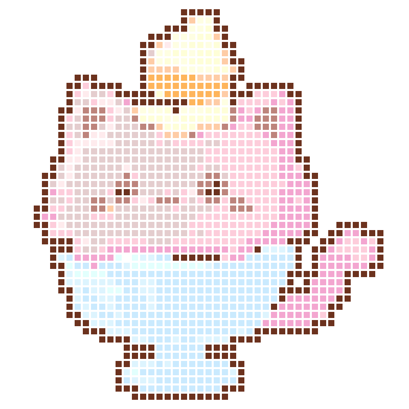 Soft and cute cat ice cream—a healing summer dessert