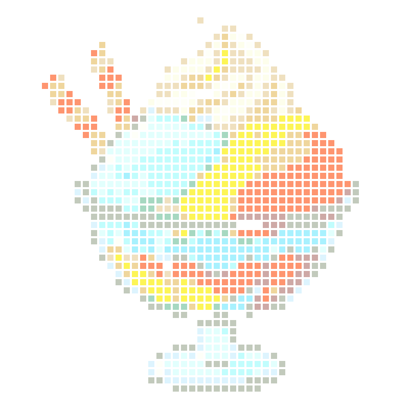 Colorful rainbow ice cream in a glass bowl is cool and tempting