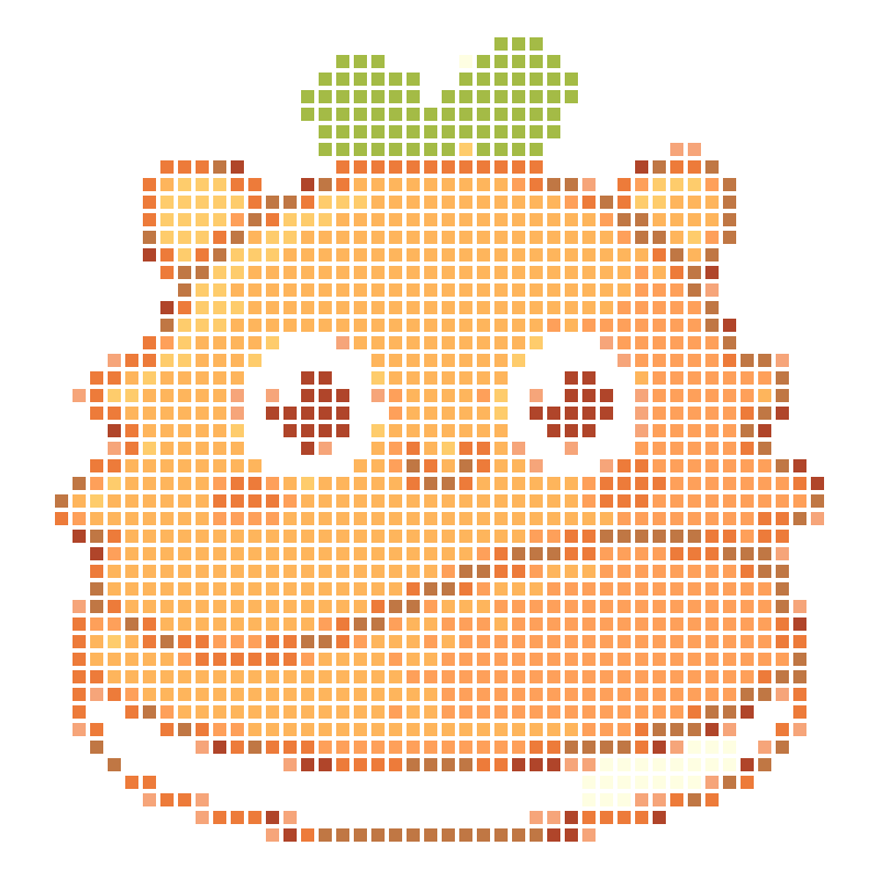 Soft and cute orange little pet, with super cute buds on top of the head