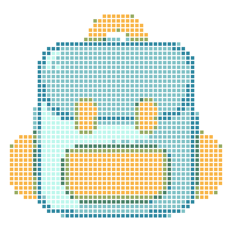 A fresh cartoon-style children's backpack