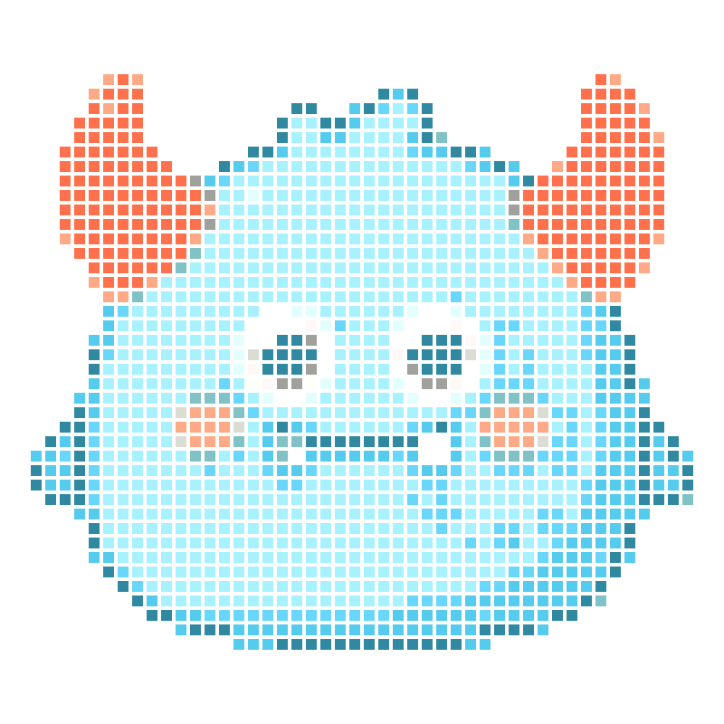 Cute blue cartoon monster figures