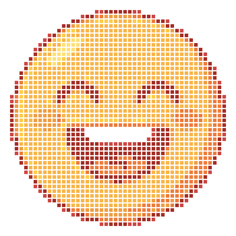 Cartoon expressions full of joyful laughter