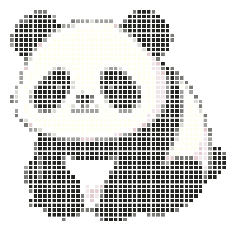 A cute and well-behaved cartoon panda illustration