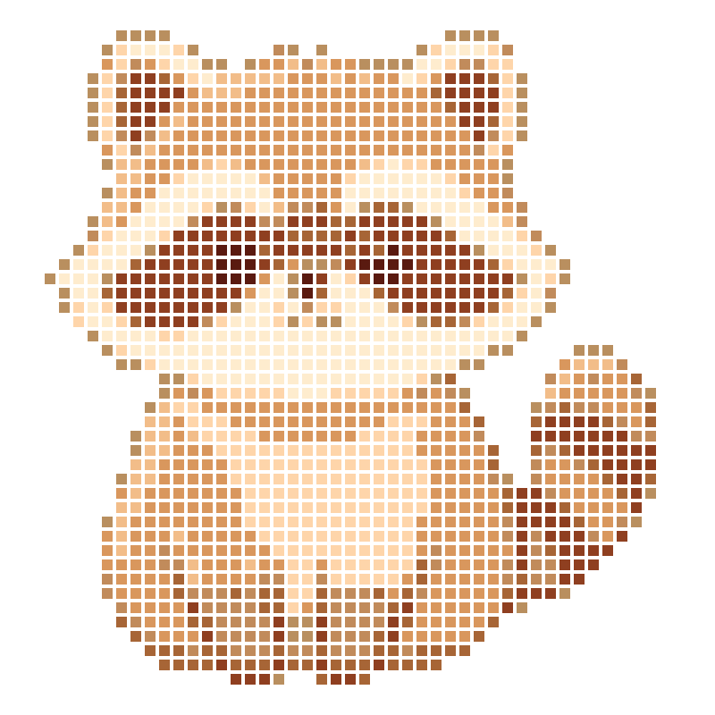 A cute cartoon raccoon illustration