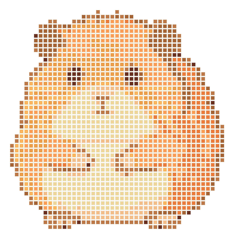 A soft, cute, round cartoon hamster illustration