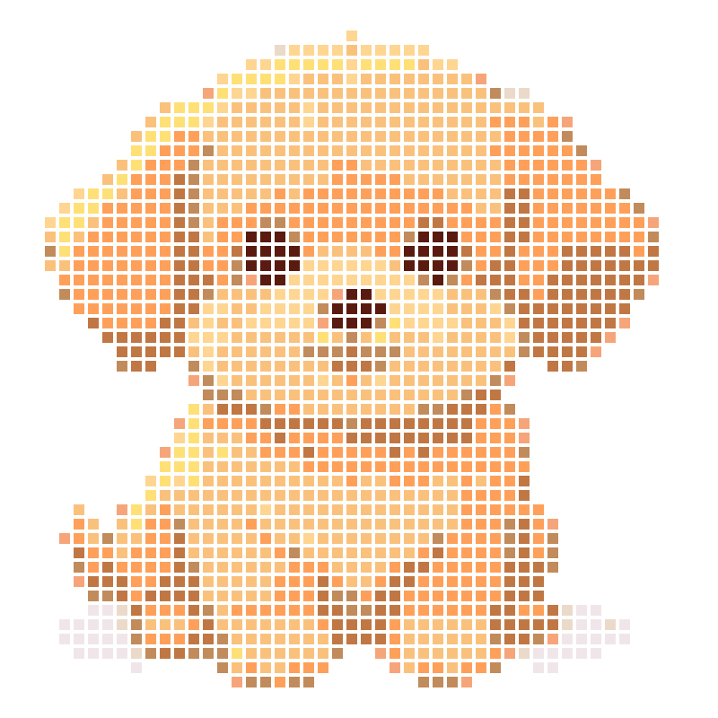 A cute and healing cartoon puppy image