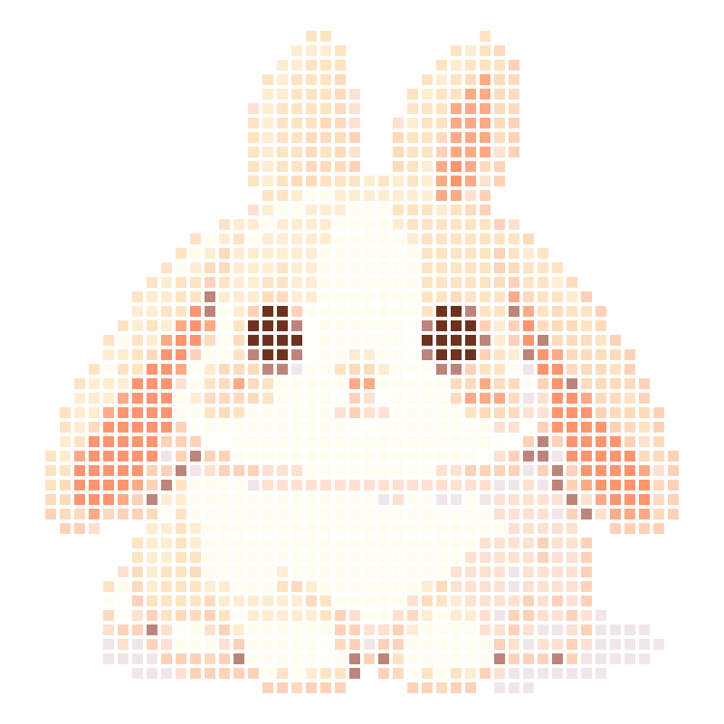 A soft, adorable, and well-behaved cartoon lop-eared bunny