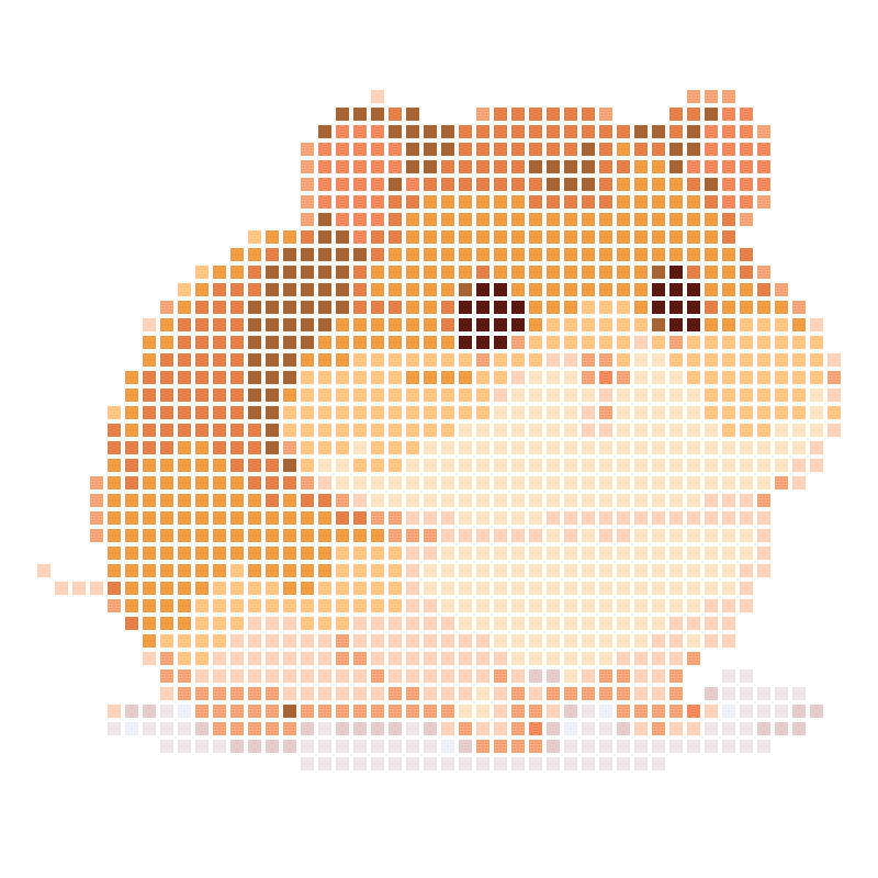 A soft, round, chubby cartoon hamster