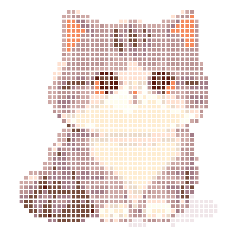 A round, soft, and adorable cartoon gray-spotted kitten