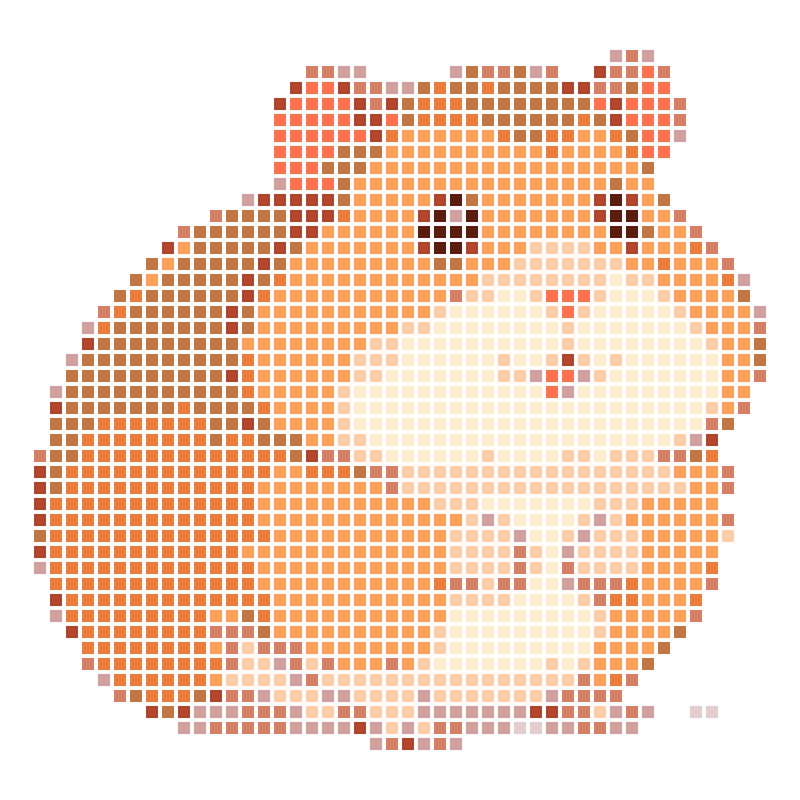 A round, cute cartoon hamster