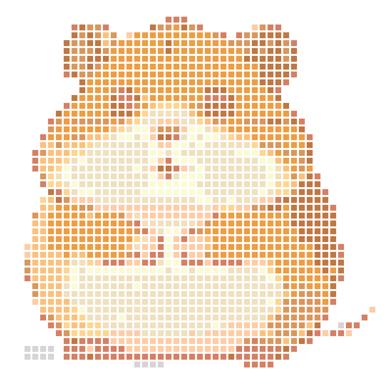 A round, soft, and adorable cartoon hamster