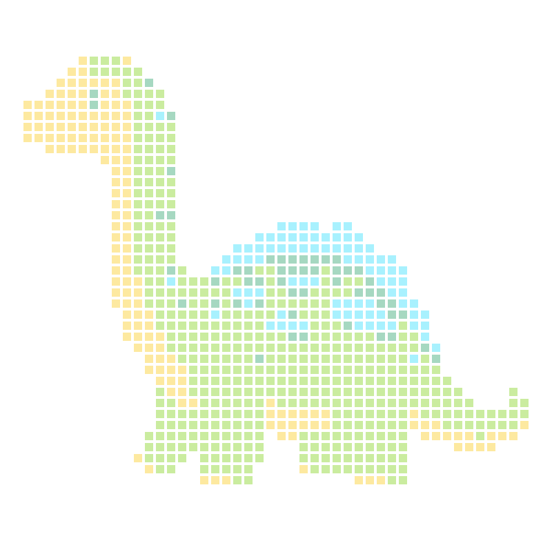 Soft and fresh cartoon dinosaur illustrations