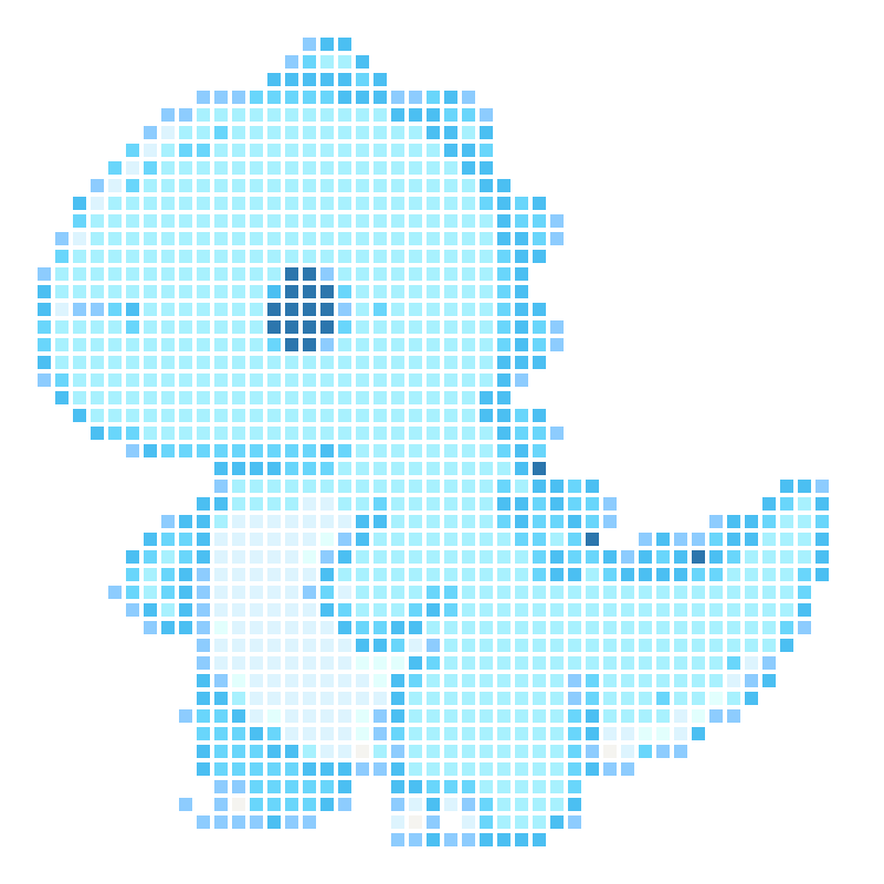 A soft and adorable light blue cartoon dinosaur