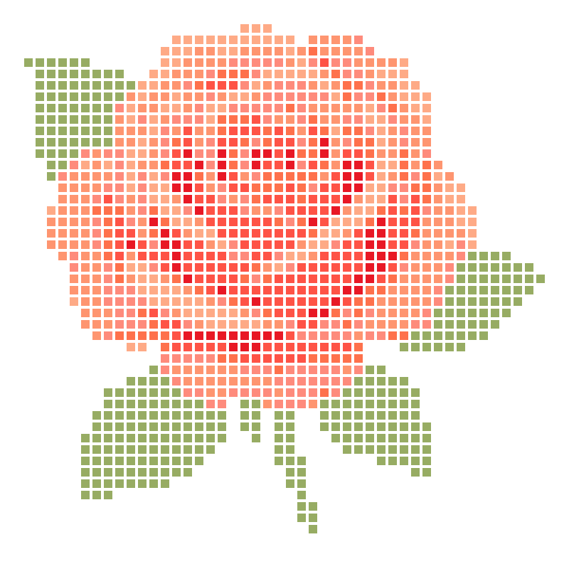 Fresh cartoon hand-drawn pink rose illustration