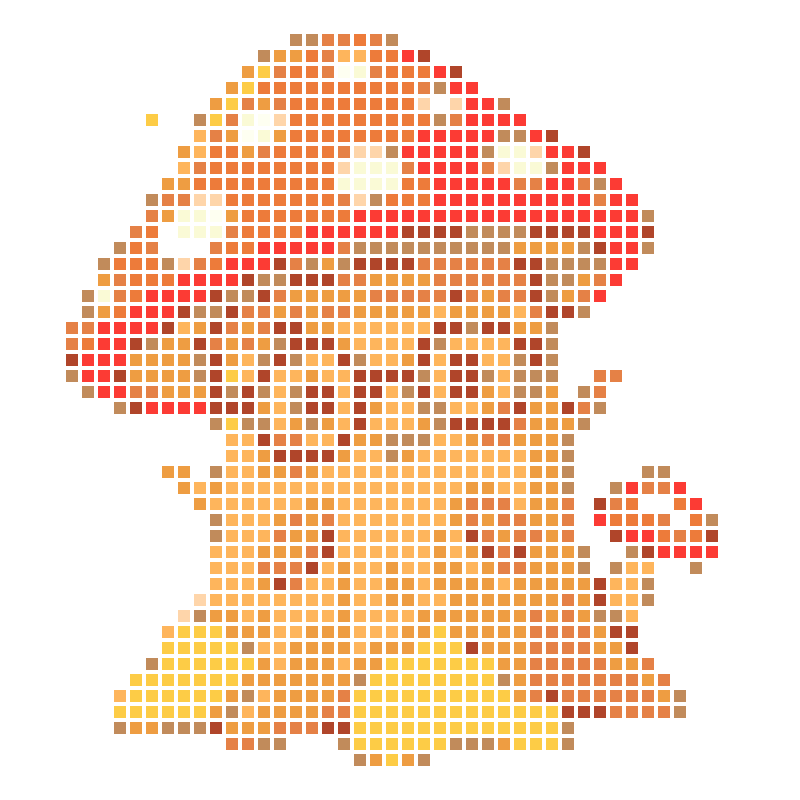 A cute cartoon mushroom wearing round glasses