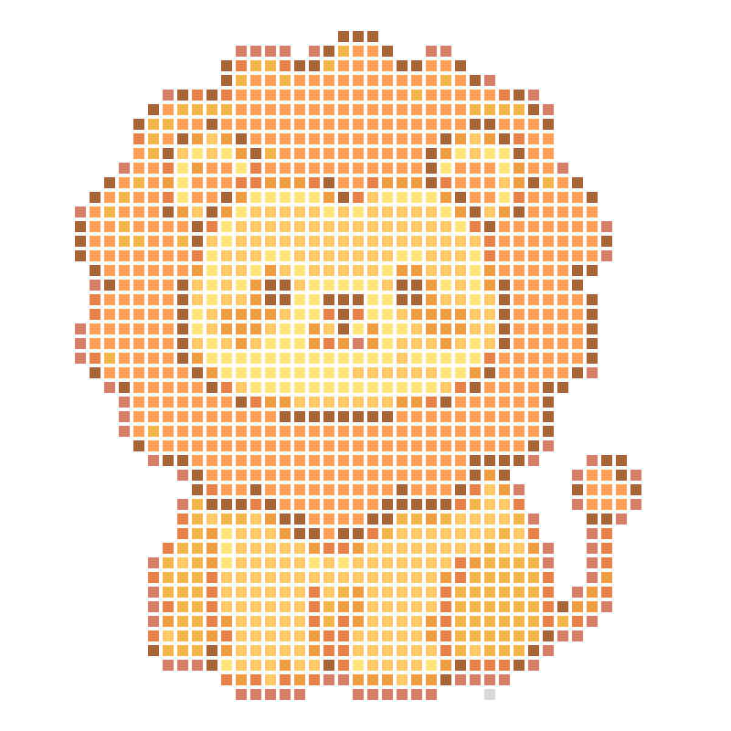 Cute cartoon lion—soft, cute, healing, and lovable