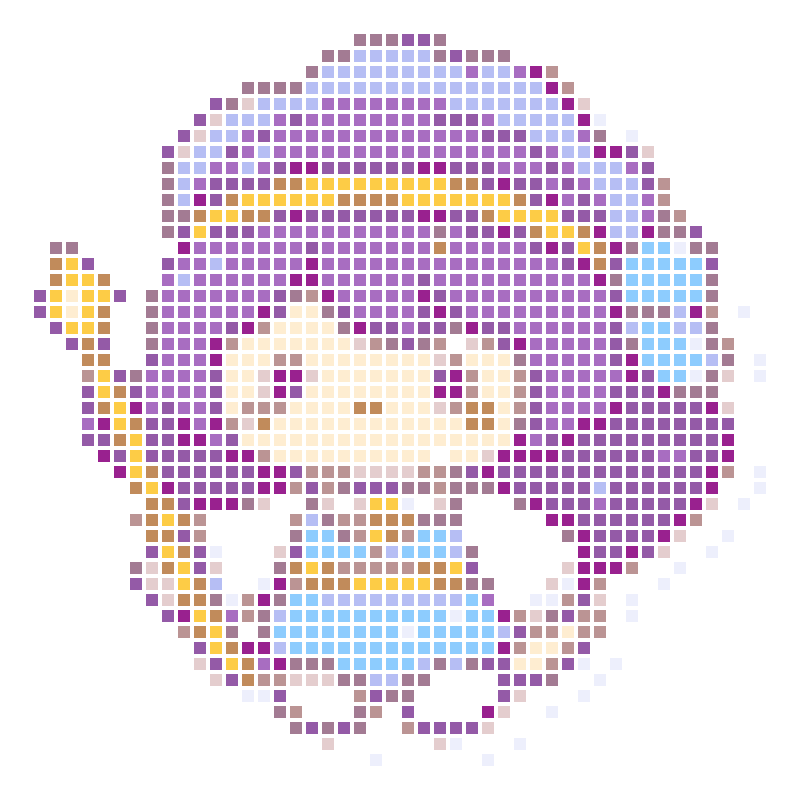 A cute little purple-haired mage holding a magic wand
