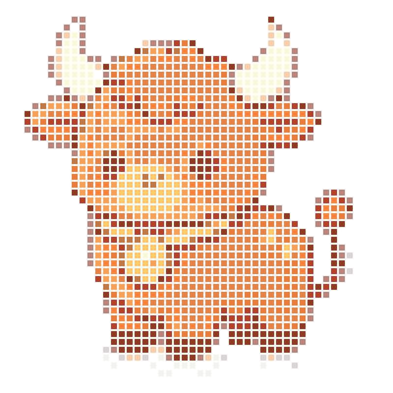 Cute cartoon Fortune Little Bull is soft, cute, and super healing