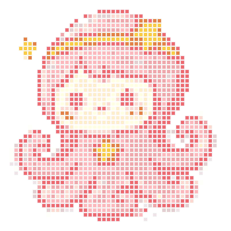 Cartoon octopus stickers decorated with cute pink stars