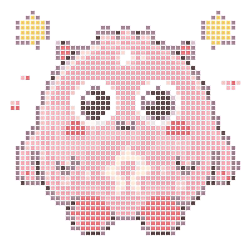 Round pink starry little monsters—soft, cute, and super healing
