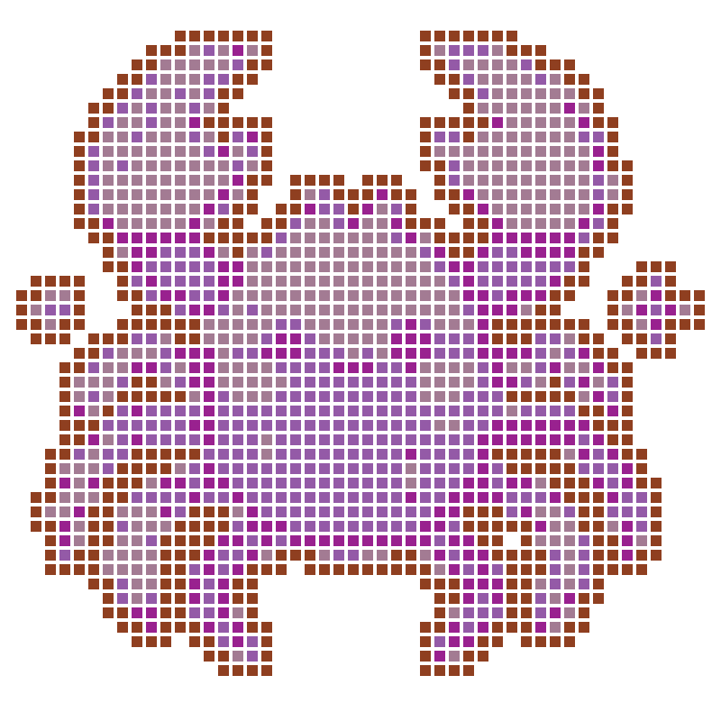 Soft and cute cartoon purple little crab, lively and adorable