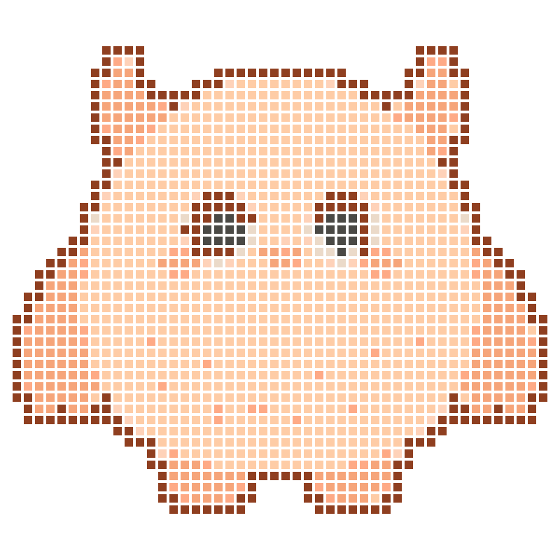 A cute and cute light orange little monster cartoon character